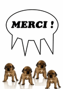 Chiots adorables pour dire merci